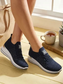 Laura Biagiotti Sneakers donna stringate con platform - nero