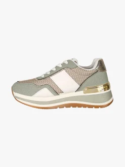 Laura Biagiotti Sneakers donna con paltform e strass - oliva