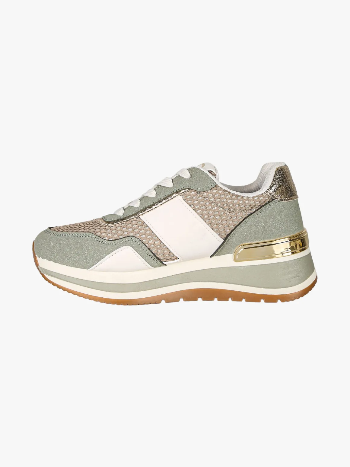 Laura Biagiotti Sneakers donna con paltform e strass - oliva