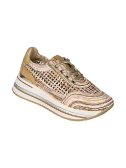 Laura Biagiotti Sneakers donna traforate con platform - oro