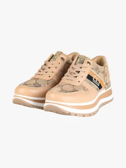 Laura Biagiotti Sneakers donna stringate con platform - cammello