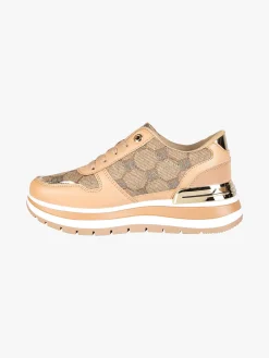Laura Biagiotti Sneakers donna stringate con platform - cammello