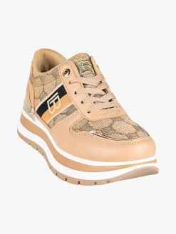 Laura Biagiotti Sneakers donna stringate con platform - cammello