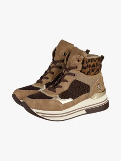 Laura Biagiotti Sneakers donna alte con platform e interno in ecopelo - marrone
