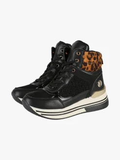 Laura Biagiotti Sneakers donna alte con platform e interno in ecopelo - nero