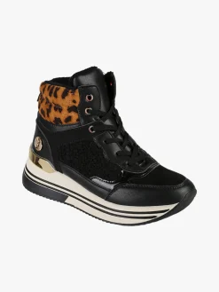 Laura Biagiotti Sneakers donna alte con platform e interno in ecopelo - nero