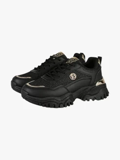Laura Biagiotti Sneakers donna sportive lurex con suola alta - nero