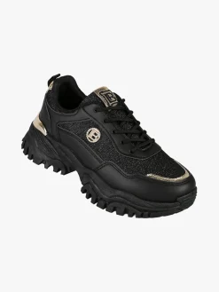 Laura Biagiotti Sneakers donna sportive lurex con suola alta - nero