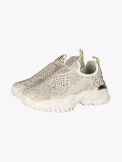 Laura Biagiotti Sneakers donna slip on con strass - beige