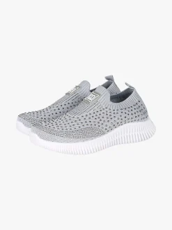 Laura Biagiotti Sneakers donna slip on con borchie - grigio