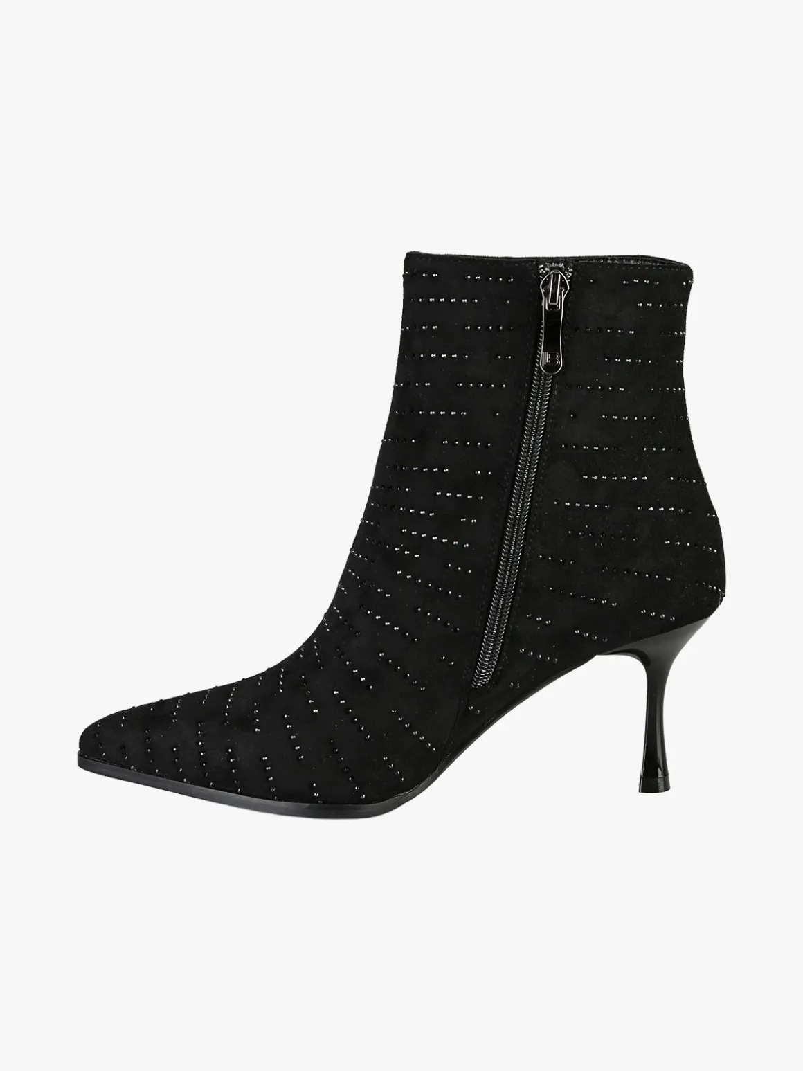 Laura Biagiotti Stivaletti donna con tacco e piccole borchie - nero