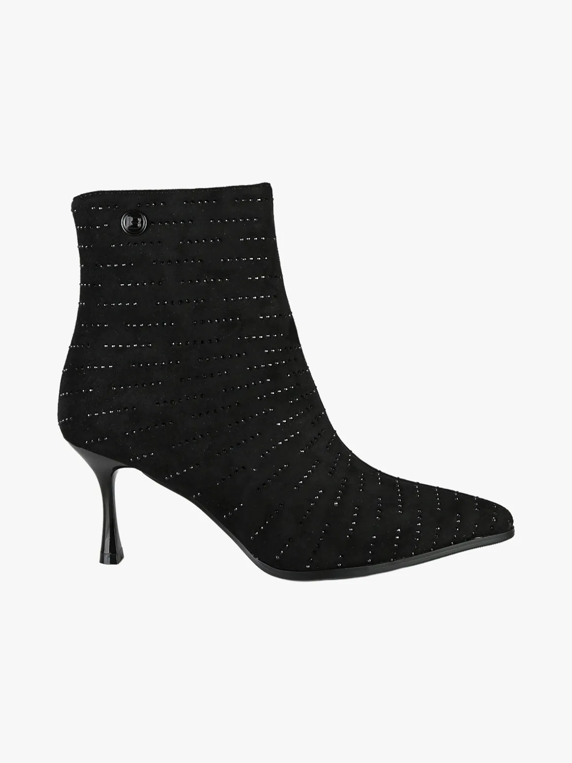 Laura Biagiotti Stivaletti donna con tacco e piccole borchie - nero
