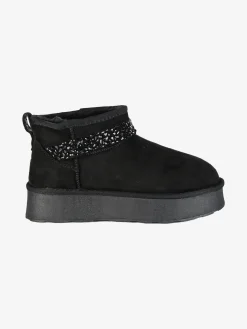 Laura Biagiotti Stivaletti donna in tessuto scamosciato con strass e platform