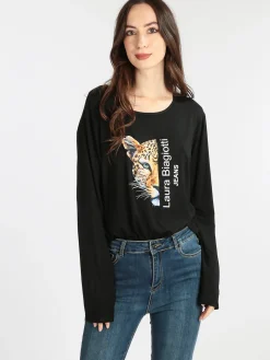 Laura Biagiotti T-shirt da donna lunga con stampa