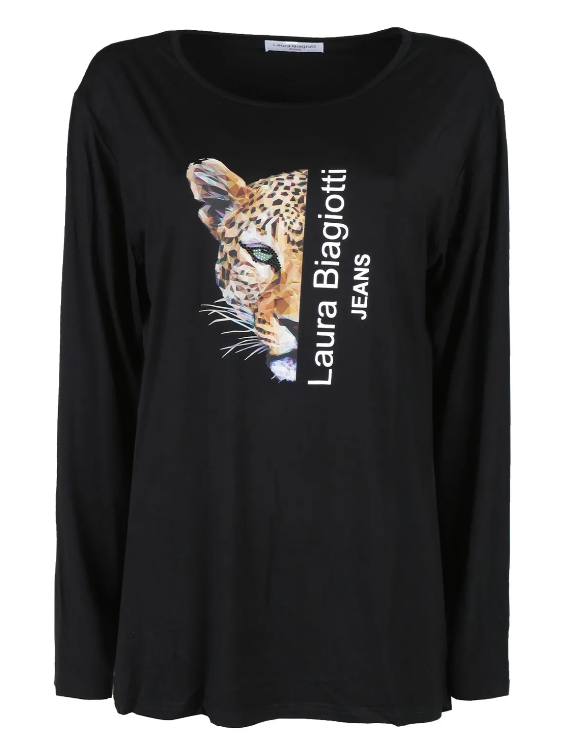 Laura Biagiotti T-shirt donna a maniche lunghe con stampa ghepardo