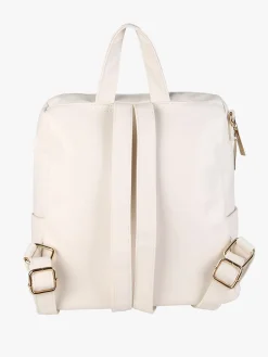 Laura Biagiotti Zaino donna in ecopelle con monogramma - panna