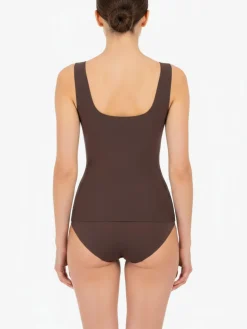 Lepel SKIN2SKIN TOPBRA Top con reggiseno in microfibra - moro
