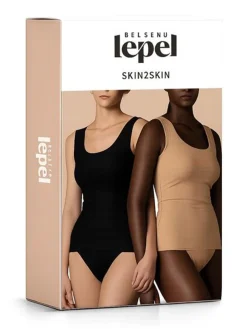 Lepel SKIN2SKIN TOPBRA Top con reggiseno in microfibra - nero