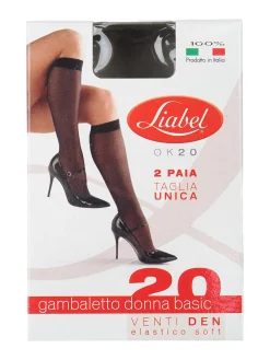 Liabel Confezione da 2 paia gambaletti donna 20 DENARI - nero