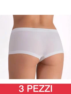 Liabel Confezione da 3 pezzi boxerino donna in microfibra - bianco