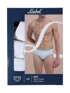 Liabel Confezione da 3 slip da uomo in cotone - bianco