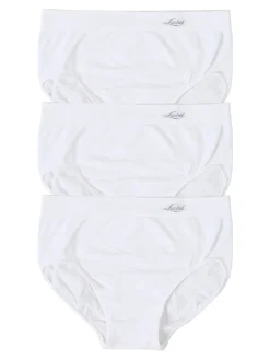 Liabel Confezione da 3 slip donna a vita alta in microfibra - bianco