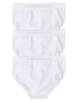 Liabel Confezione da 3 slip donna a vita alta in microfibra - bianco