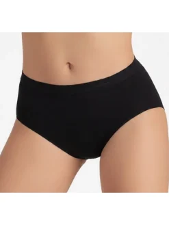 Liabel Confezione da 3 slip donna a vita alta in microfibra - nero