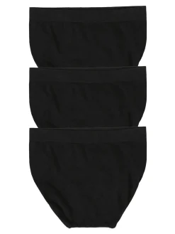 Liabel Confezione da 3 slip donna a vita alta in microfibra - nero