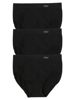 Liabel Confezione da 3 slip donna a vita alta in microfibra - nero