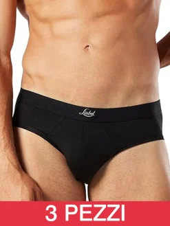 Liabel Confezione da 3 slip uomo in microfibra - nero