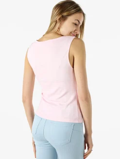 Lissimo Top donna in viscosa con scollo a cascata - rosa