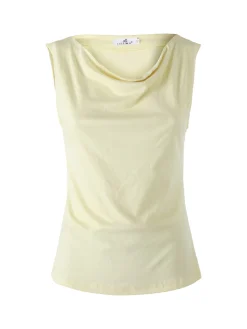 Lissimo Top donna in viscosa con scollo a cascata - giallo