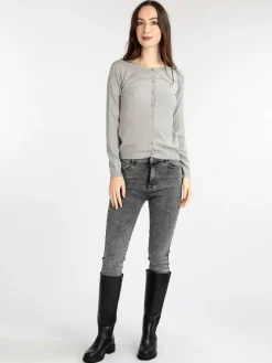 Lois & Pepe Cardigan girocollo da donna con bottoni