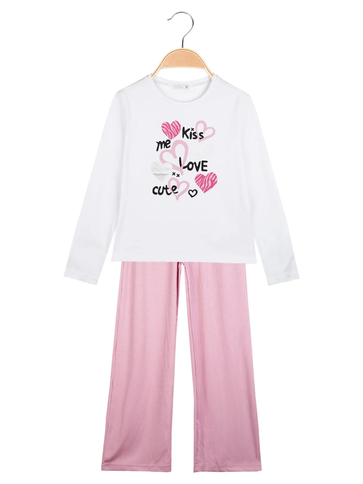 Lollitop Completo da bambina con t-shirt + pantapalazzo