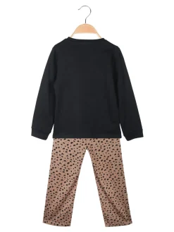 Lollitop Completo da bambina 2 pezzi con pantaloni maculati gamba larga