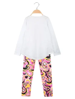 Lollitop Completo da bambina 2 pezzi con maglietta e leggings stampati