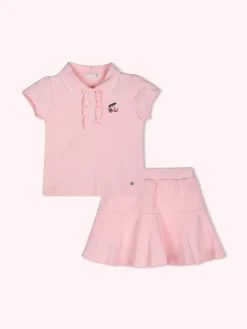 Lollitop Completo da neonata 2 pezzi con polo a maniche corte e gonna