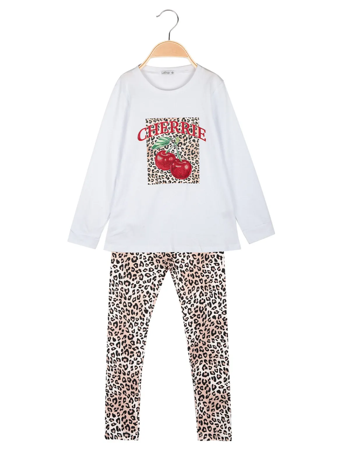 Lollitop Completo 2 pezzi da bambina con leggings maculati
