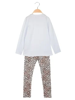 Lollitop Completo 2 pezzi da bambina con leggings maculati