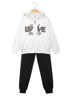 Lollitop Completo 3 pezzi da ragazza con cappuccio e zip