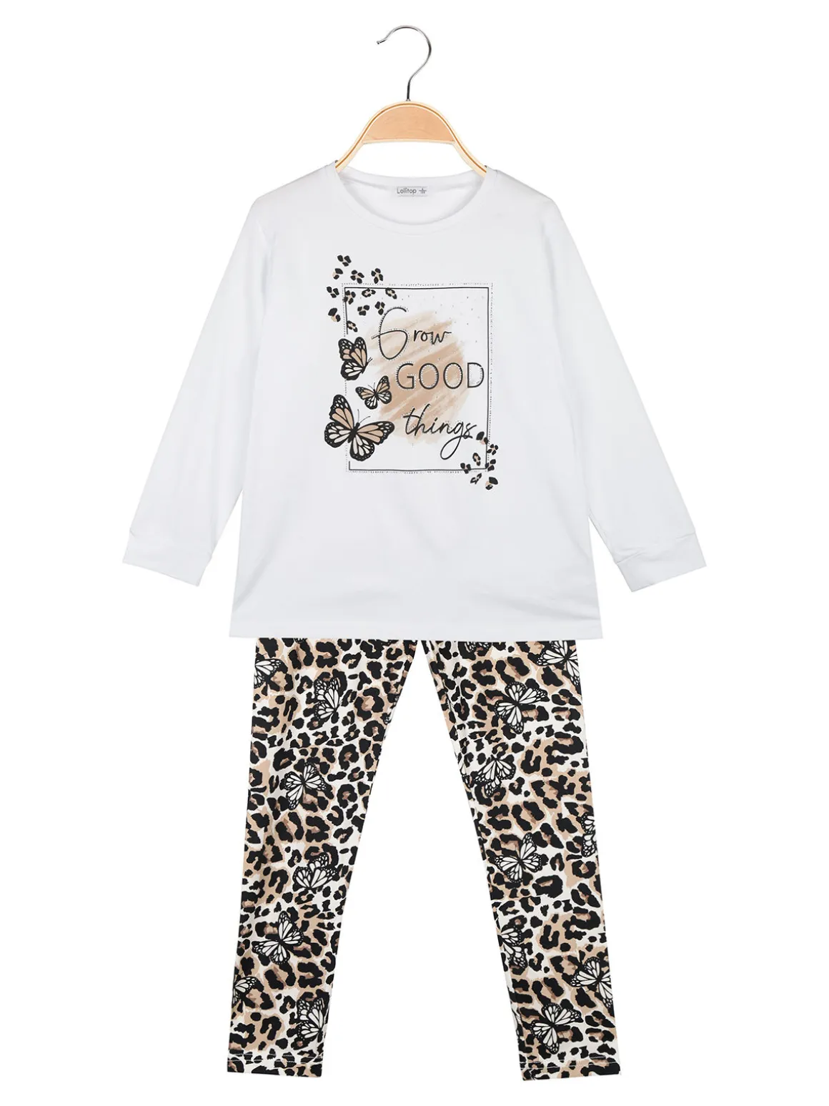 Lollitop Completo 2 pezzi da ragazza con leggings maculati