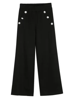 Lollitop Completo 2 pezzi da ragazza con cappuccio e pantaloni a gamba larga - nero