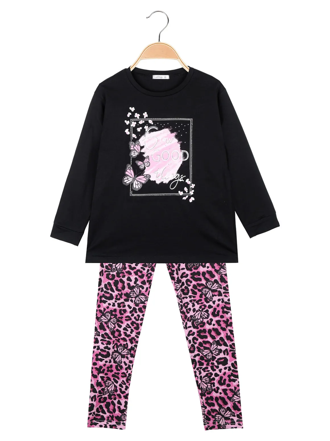 Lollitop Completo 2 pezzi da ragazza con leggings maculati