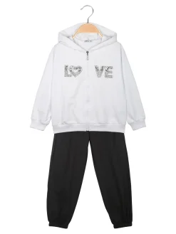 Lollitop Completo tuta da bambina 3 pezzi con cappuccio e zip