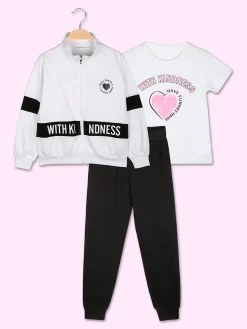 Lollitop Completo tuta da ragazza 3 pezzi con zip