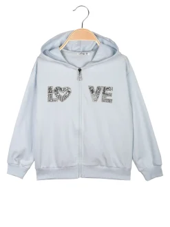 Lollitop Felpa da bambina con cappuccio e zip