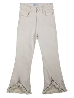 Lollitop Pantaloni da bambina a zampa con pietre
