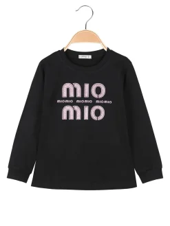 Lollitop T-shirt da ragazza a maniche lunghe - nero