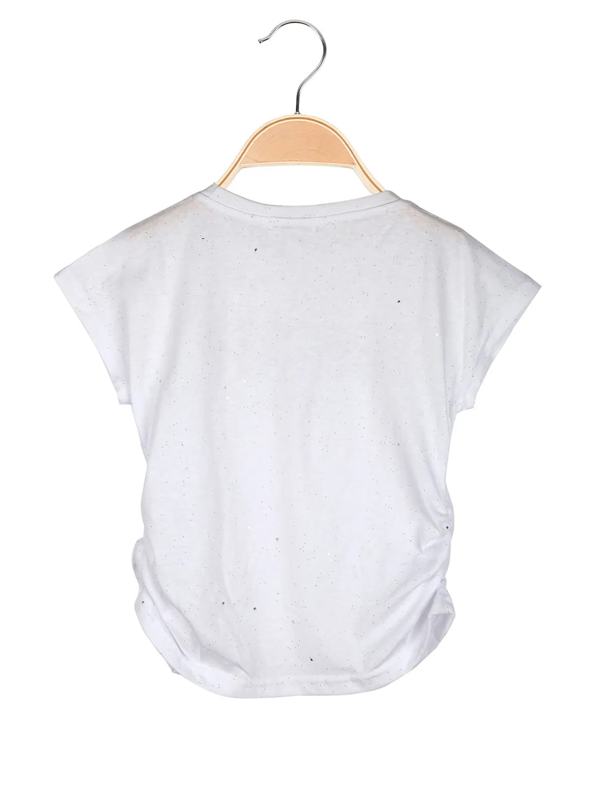 Lollitop T-shirt da ragazza con strass e dettaglio catena sullo scollo